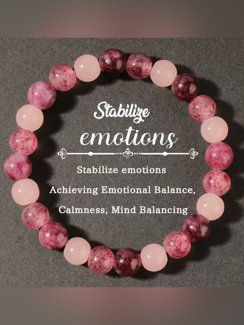 JD Gems jewelry stabilize emotions Beaded Bracelet natural stone 6/8/10mm